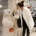 Áo khoác lông mới của phụ nữ Hàn Quốc mùa thu áo khoác giả mới Áo khoác lông dài cho nữ áo khoác lông dáng dài Faux Fur