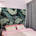 Nền vải ins treo vải phòng ngủ tường nhà màu xanh lá cây thực vật tấm thảm Bắc Âu phòng khách tấm thảm cạnh giường ngủ trang trí Tapestry