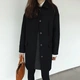 Áo len nữ phần ngắn Hàn Quốc phiên bản 2018 mùa đông mới mỏng sinh viên đơn ngực lỏng giản dị áo len áo khoác dù nữ Áo khoác ngắn