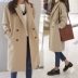 Áo len nữ phần dài sinh viên Hàn Quốc 2018 mùa thu và mùa đông mới cao đẳng gió lỏng Sen phong cách áo len áo vest dạ nữ Áo Hàn Quốc
