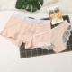 2 bộ quạt văn học sọc ladylike loạt cotton đồ lót ren rộng eo đồ lót nam - Giống cái