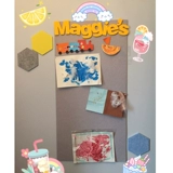 Индивидуальные войлочные символы цвета Corkboard фото стены фон стены в детском саду