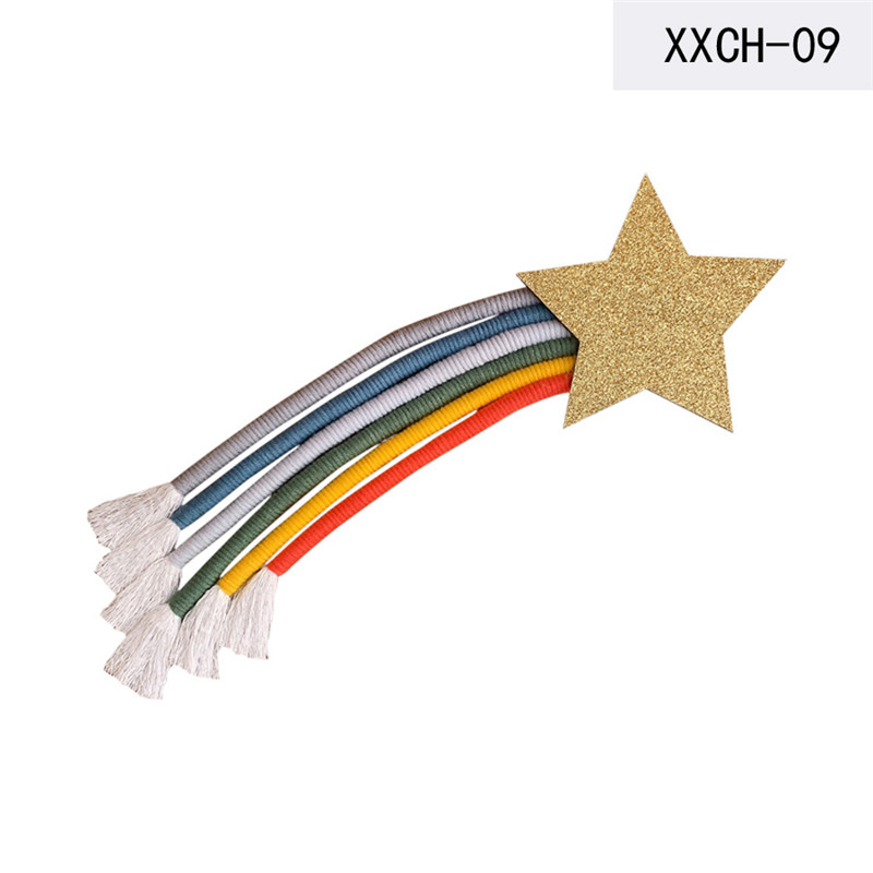 Network Red Wall Pendant Tapestry Children's Room Decoration Five Point Star Rainbow_voghion.com