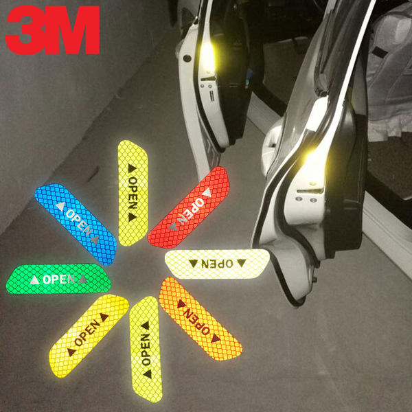 3M 反光贴 汽车开门安全防撞警示贴 4片装 优惠券折后￥16.53包邮（￥21.53-5）