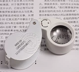 Складное антикварное ювелирное украшение с подсветкой из нефрита, переносная лупа для пожилых людей, увеличение в 40 раз