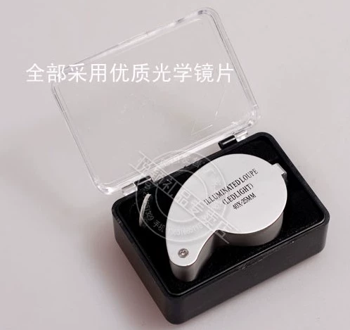 Складное антикварное ювелирное украшение с подсветкой из нефрита, переносная лупа для пожилых людей, увеличение в 40 раз