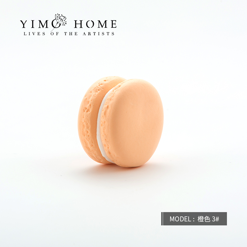 Sunshine Orange-3#medium , please simulation Macaroon Model shot prop Wedding Dessert table Cake decorate Ornaments Early education Cake mould