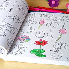 Детская искусства 儿童简笔画大全5000例儿童画入门手绘本幼儿画画绘画教材涂色书