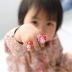 Qing cho trẻ em nhẫn đỏ thiết lập đồ trang trí ngón tay sáng tạo vòng cổ cô gái nhỏ thời trang Hàn Quốc