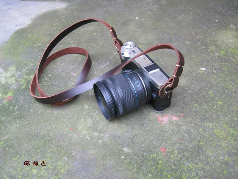 Máy ảnh DSLR da retro làm bằng da với dây đeo máy ảnh bằng da lộn màu nâu vàng LOGO - Phụ kiện máy ảnh DSLR / đơn chân máy ảnh yunteng 668