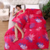 Falais quilt cover mùa đông dày flannel sang trọng đám cưới lớn màu đỏ duy nhất đôi san hô chăn duy nhất - Quilt Covers chăn lông tuyết nhung Quilt Covers