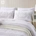 Cotton retro điều hòa không khí màu rắn Pháp được phủ trắng bởi giường bao gồm ba bộ chăn đôi