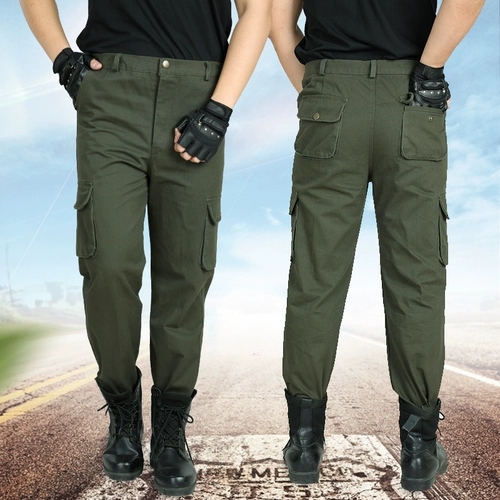 Износостойкие осенние хлопковые штаны для работы, защита от ожогов, свободный крой