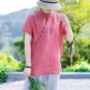 Cổ áo phong cách Trung Quốc ramie ngọc khóa đeo áo sơ mi nhỏ văn học áo sơ mi retro Man Man cotton và vải lanh gốc cotton và vải lanh quần áo phụ nữ - Áo sơ mi áo sơ mi cổ trụ nữ