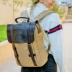 Túi đeo vai nam Hàn Quốc công suất lớn ba lô giản dị du lịch retro vải nam túi sinh viên đại học túi máy tính nữ - Ba lô Ba lô