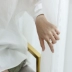 Huyền thoại Mob Nhật Bản và Hàn Quốc hipster sinh viên đơn giản mạng màu đỏ không phai đồ trang sức ngón tay mở nhẫn nữ nhẫn trọn nam vàng 18k Nhẫn