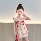 Кролик, летнее ципао, ретро модное ханьфу для девочек, платье