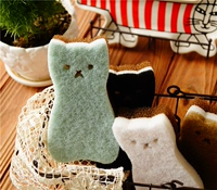 4 под коробками деревьев входит в Японию в Японии, продавая губки в форме кошек, милый стиль, мытья посуда, дезактивированная пена волшебная стеклоочиститель