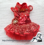 Частный домашний питомец Золотая битва одежда для собаки Cheongsam Платье Pet осень и зимняя одежда Новая год приветствует кошачья одежда Pet Cheongsam