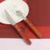 Tay cầm bằng gỗ sirloin và nĩa hai miếng Pizza Hut dao bít tết đặc biệt và nĩa dao Tây và nĩa tay cầm bằng nhựa - Đồ ăn tối Đồ ăn tối