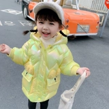 Пуховик для девочек, демисезонная куртка с пухом, в корейском стиле, в западном стиле