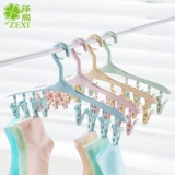 2pcs clothes hanger rack clips plastic socks bras hooks