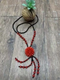 Этническое ожерелье ручной работы, аксессуар из жемчуга, этнический стиль