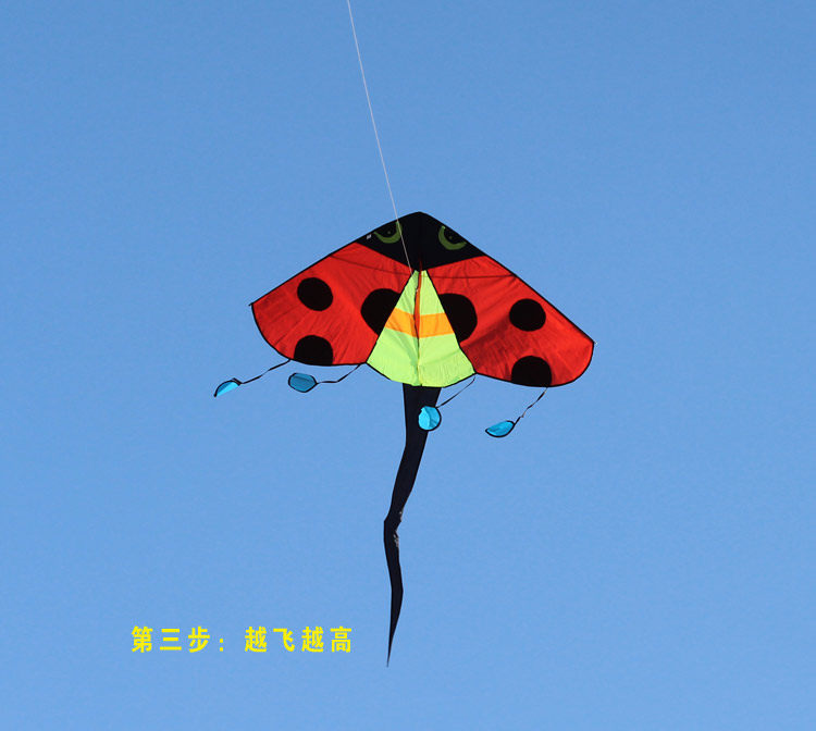 儿童风筝 新款四脚瓢虫 卡通形象 红蓝色2色可选 风筝 批发