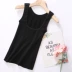 Đầm cotton nguyên chất kéo nữ cộng với nhung vest mùa đông Slim mặc áo cổ chữ V body định hình áo thun sưởi ấm vest Áo vest