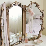 Ретро настольное складное зеркало для спальни, французский ретро стиль, делается под заказ
