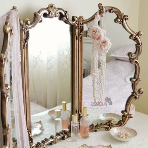 Ретро настольное складное зеркало для спальни, французский ретро стиль, делается под заказ
