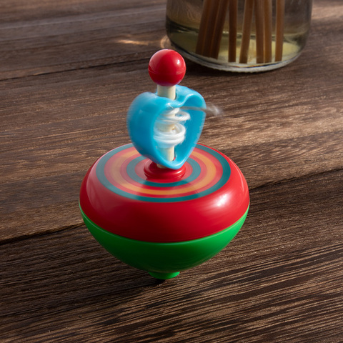 怀旧传统玩具超能转的夜光陀螺儿童户外玩具拉线陀螺发光