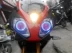 Longxin GP150 xe máy Xenon đèn pha lắp ráp sửa đổi xe thể thao ánh sáng kép ống kính Xenon đèn thiên thần mắt ma quỷ