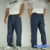 Người đàn ông béo lớn chất béo mùa hè vật liệu mỏng thêm lớn XL denim quần thoáng khí mát jeans làm việc quần thời trang nam Cao bồi