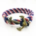 Phong cách hải quân nam nữ vài sợi dây cotton với chữ cái thời trang châu Âu và Mỹ xu hướng mới dệt tay dây neo