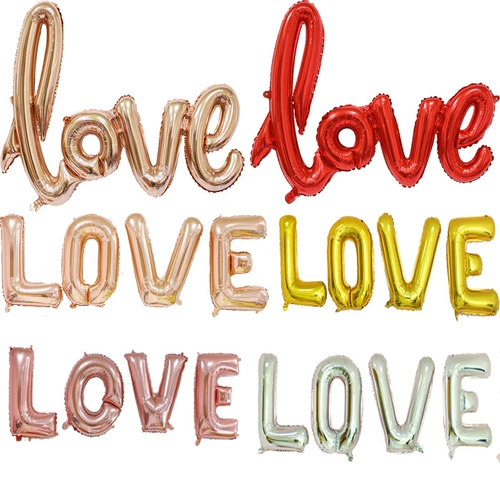 Алюминиевый фильм Connective Love Balloon Ball Ball Balloon Ball Ball Wedding Wedding Brais Baid Baid День рождения декоративный воздушный шар