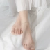 Đồng hành cùng hạt tròn nhỏ 925 sterling bạc vòng chân trẻ em mẫu đơn giản gợi cảm chân học sinh nhẫn nữ chân chuỗi mắt cá chân chuỗi đồ trang trí - Vòng chân