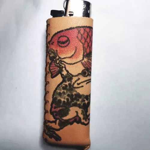 Креативная милая зажигалка ручной работы, кожаный чехол, делается под заказ, на удачу