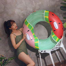 надувной круг 胖子泳圈充气网红救生圈游泳圈成人加厚大人泳圈男女腋下圈带把手