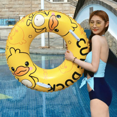 надувной круг 小黄鸭儿童游泳圈腋下成人浮圈游泳装备宝宝加厚黄鸭充气泳圈 OTHER