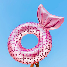 надувной круг 美人鱼尾游泳圈成人救生圈浮排漂浮水上椅子充气浮床水泡拍摄道具