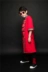 Cho thuê bán 19 kiểu mới Trung Quốc màu đỏ gió quốc gia phù hợp với mẫu catwalk set B1 - Váy trẻ em