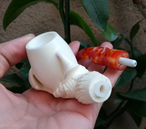 Турецкий мастер ручной работы Рейс натуральный оригинальный море -пузырьковый камень скульптуры дракона хватает яйца схватить яичный дым Специальные ингредиенты специальные ингредиенты