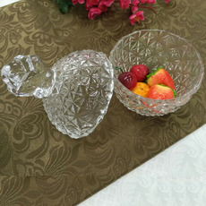Сахарница 欧式菠萝形水果盘玻璃水晶盅婚庆果盆糖果盘家居干果盘透明玻璃盅