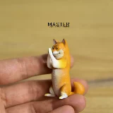 Подлинная молитва молитвы с массовой грузовой молитвой, благословение Akita Puppy Puppy Dog Dog Модель модели моделирования животных украшения