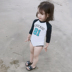 Đồ bơi trẻ em gái Xiêm dài tay áo cô gái kem chống nắng dễ thương đồ bơi Hàn Quốc trẻ em đại dương bé đồ bơi áo bơi cho bé Bộ đồ bơi của Kid