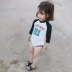Đồ bơi trẻ em gái Xiêm dài tay áo cô gái kem chống nắng dễ thương đồ bơi Hàn Quốc trẻ em đại dương bé đồ bơi áo bơi trẻ em Bộ đồ bơi của Kid