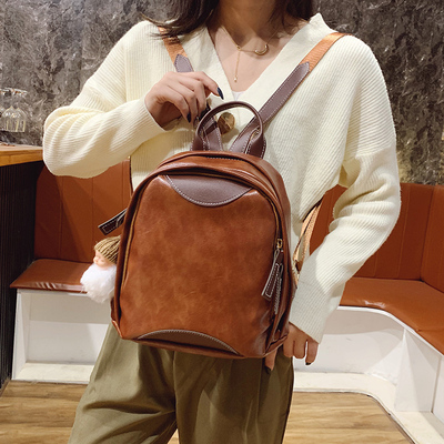 taobao agent Demi-season retro one-shoulder bag, shoulder bag, school bag, universal backpack, for students, simple and elegant design