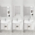 Không gian chậu rửa treo tường nhôm ban công tối giản hiện đại chậu rửa căn hộ nhỏ tủ phòng tắm chậu rửa kết hợp tủ giá bồn rửa mặt 