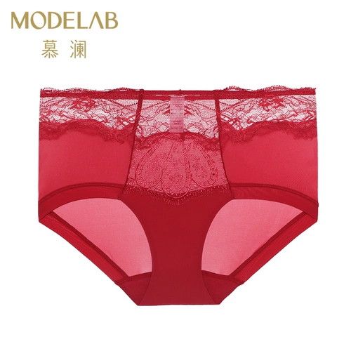 Сексуальная красная раскраска, оберег на день рождения, трусы, с вышивкой, высокая талия